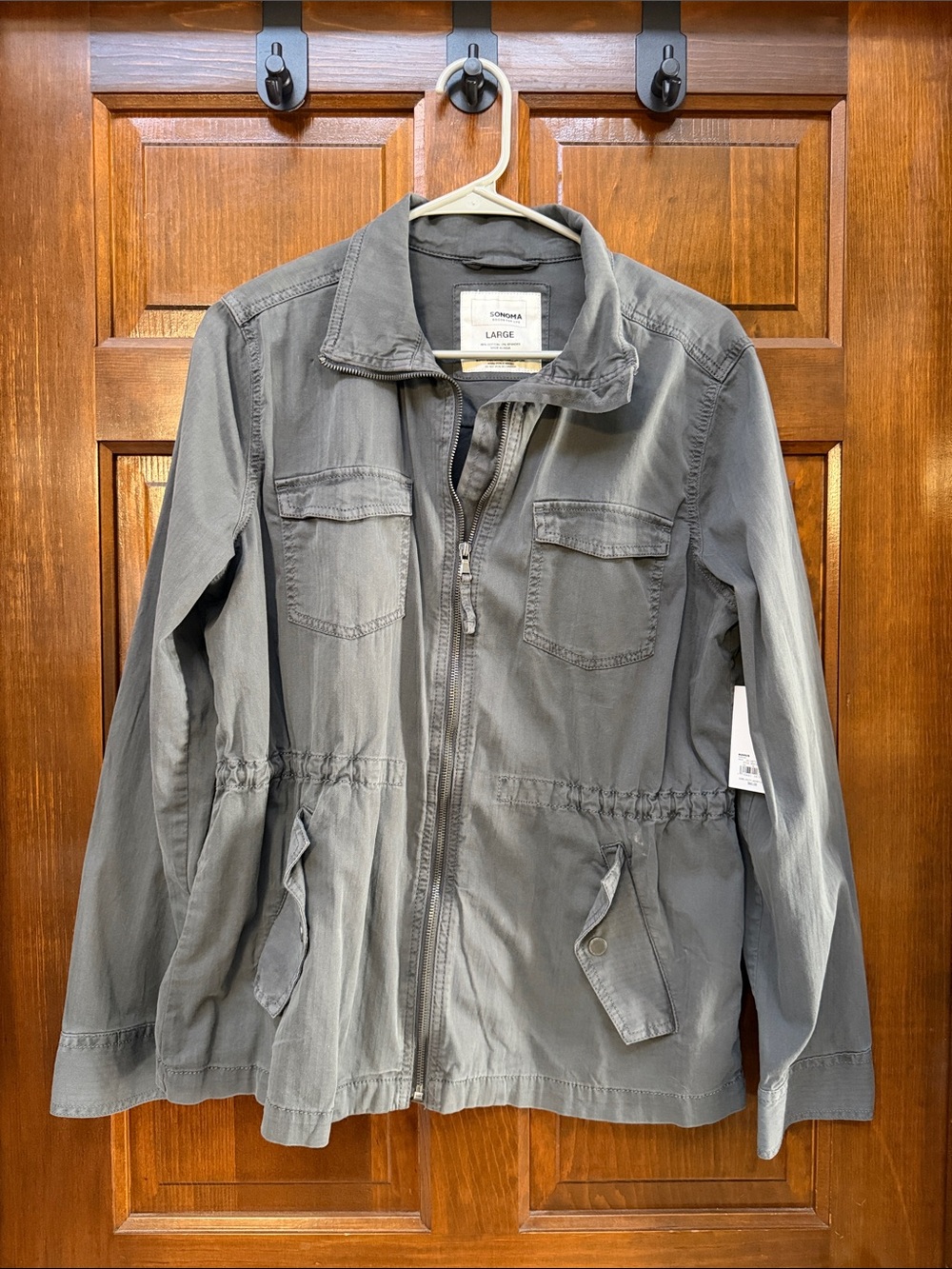 SONOMA Gray Cotton Blend Jacket - Large